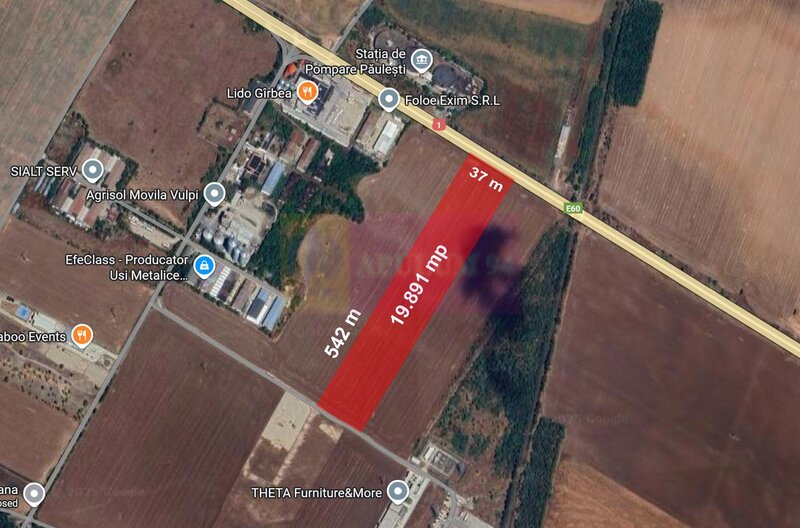 Teren extravilan de vanzare DN1 Paulesti (zona Movila Vulpii)